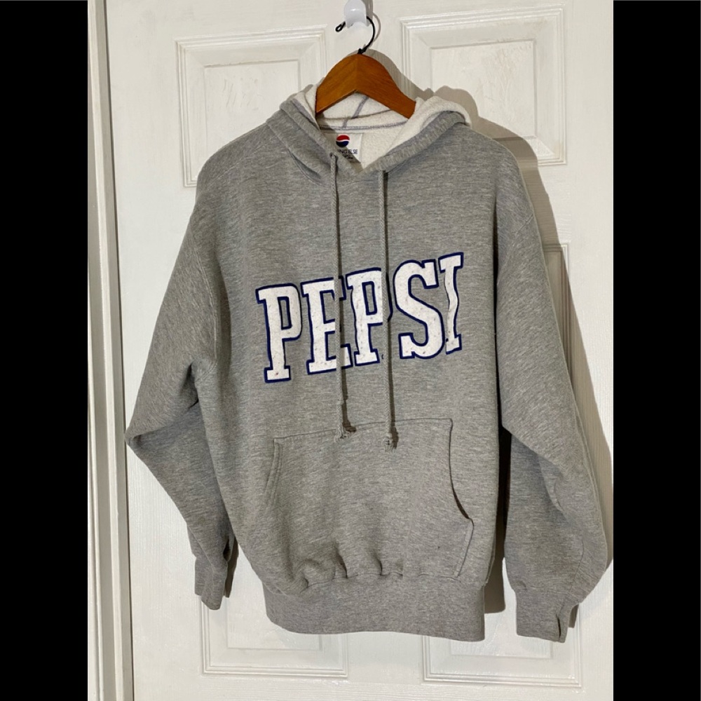 Vintage Pepsi Logo Adult Large Hooded Sweatshirt